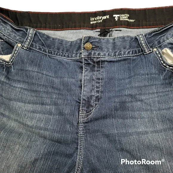 LANE BRYANT BOOTCUT TUMMY TIGHTER DENIM JEANS SIZE 24 - Picture 10 of 11